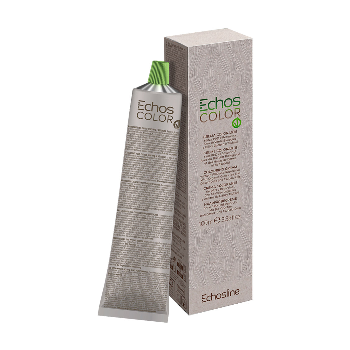Крем-фарба для волосся Echosline Echos Color Colouring Cream без резорцину та параденілендіаміну міді, 44.0 Екстранасичений середній каштан, 100 мл